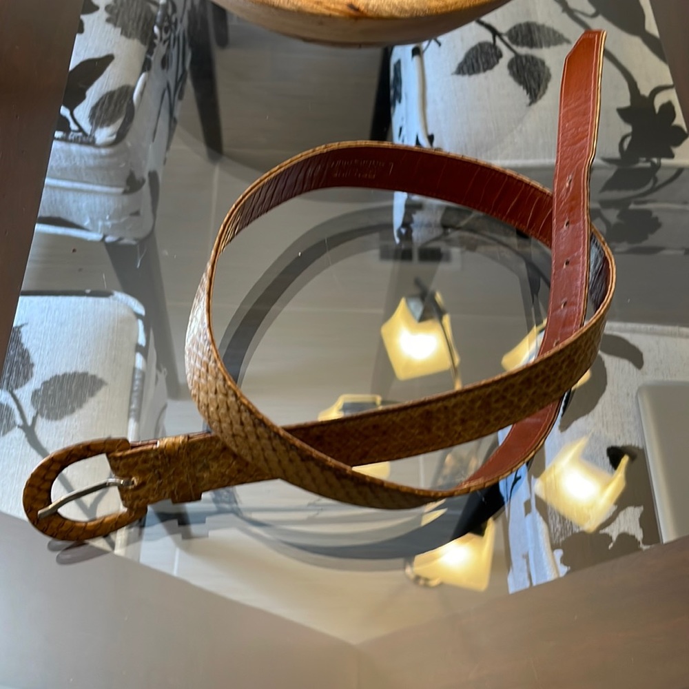 Rai Freed vintage natural colored snakeskin belt